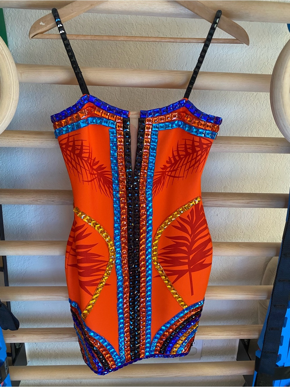 Bodycon Sexy Blue Orange Yellow Black Mini Dress